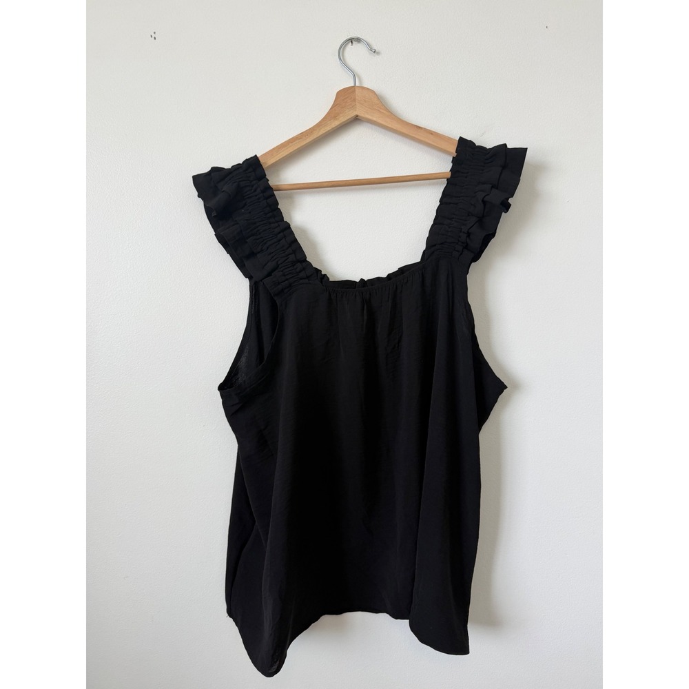 KFUBUO Women's Ruffle Pajama Tank Top – Black – Size 2X – NWT - Picture 6 of 6